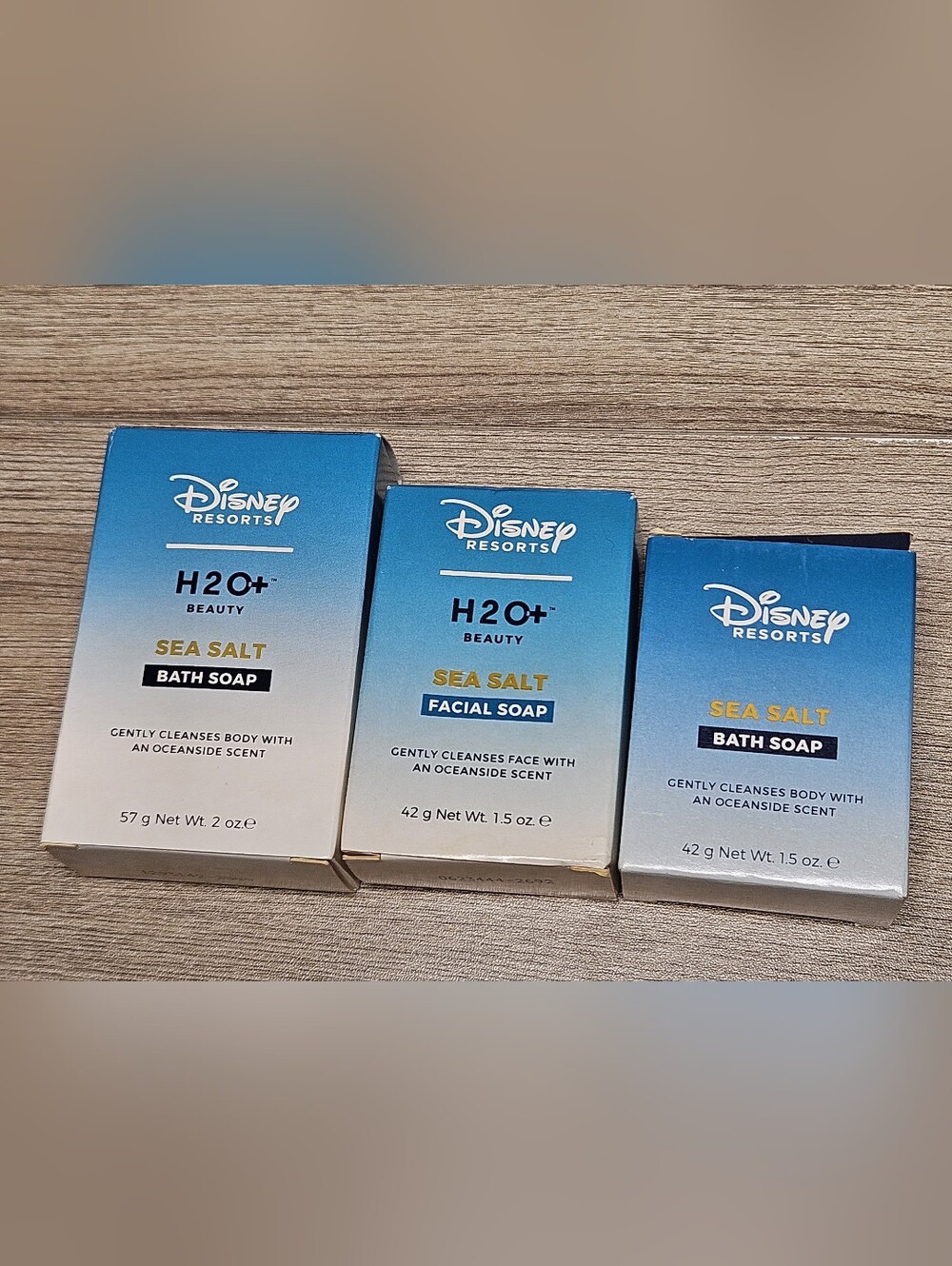 Disney Resorts H2O+ Sea Salt Soap Lot Bath Facial Soap 3 Pc Set